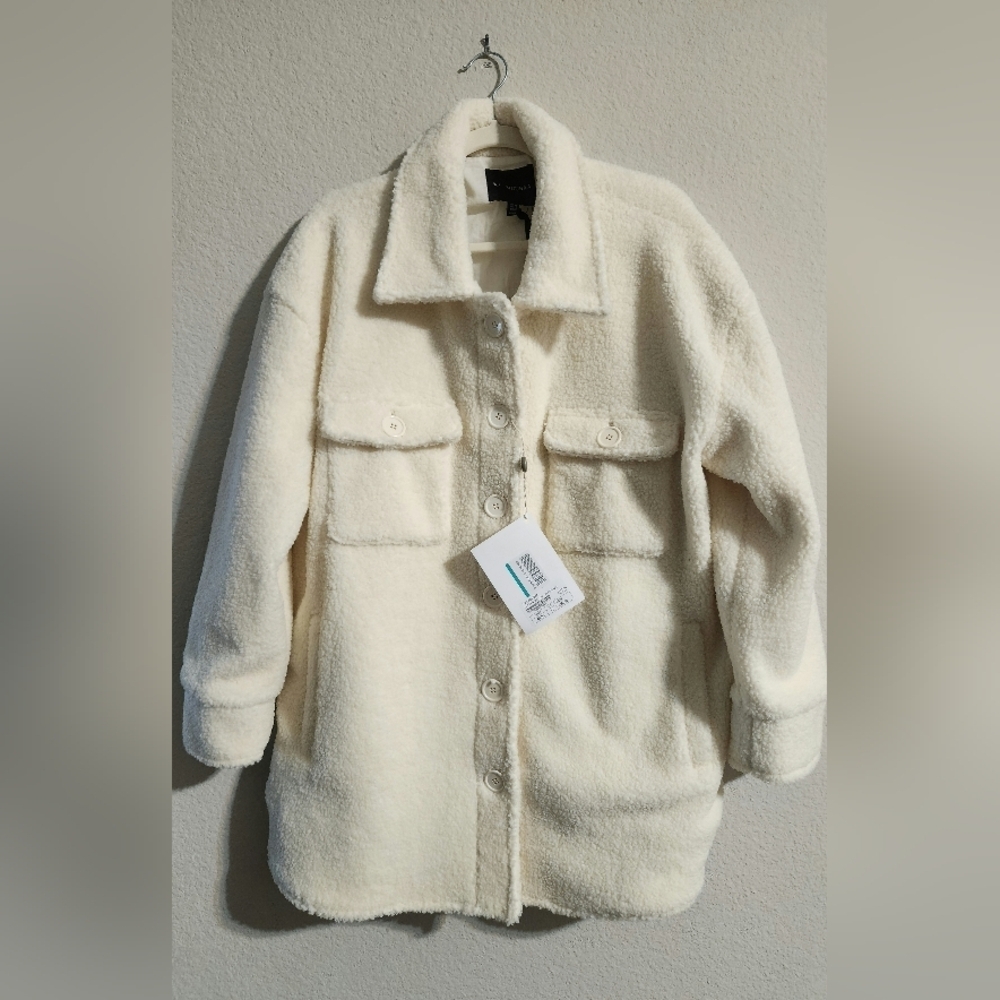 Muubaa NWT Portia Longline Faux Fur Shacket Women’s US 8 (UK 12) - Picture 4 of 10